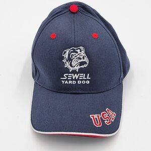 Sewell Yard Dog USA 100% Cotton Baseball Cap Hat Embroidered Bull Dog Adams